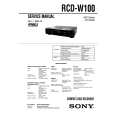 SONY RCD-W100 Owner's Manual cover photo