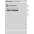 PIONEER DEH-P2600R Owner's Manual cover photo