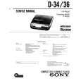 SONY D-36 Service Manual cover photo