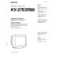 SONY KV-27EXR90 Owner's Manual cover photo