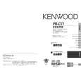 KENWOOD VD-C77 Owner's Manual cover photo
