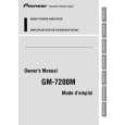 PIONEER GM-7200M/XU/EW5 Owner's Manual cover photo