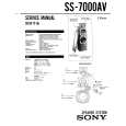 SONY SS7000AV Service Manual cover photo