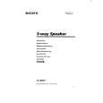 SONY XS-8603 Owner's Manual cover photo