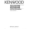 KENWOOD KCAR31FM Owner's Manual cover photo