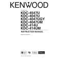 KENWOOD KDC-4547U Owner's Manual cover photo