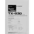 PIONEER TX-930 Service Manual cover photo