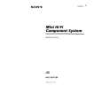 SONY MHC-881 Owner's Manual cover photo