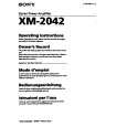 SONY XM-2042 Owner's Manual cover photo