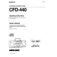SONY CFD-440 Owner's Manual cover photo