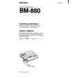 SONY BM-880 Owner's Manual cover photo