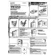SONY WM-GX35 Owner's Manual cover photo