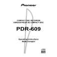 PIONEER PDR-609/WY Owner's Manual cover photo