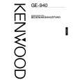 KENWOOD GE-940 Owner's Manual cover photo