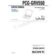 SONY PCGGRV550 Service Manual cover photo