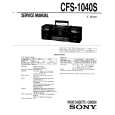 SONY CFS-1040S Service Manual cover photo
