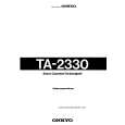 ONKYO TA2330 Owner's Manual cover photo