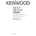 KENWOOD TM-V71/V71S Owner's Manual cover photo