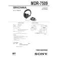 SONY MDR7509 Service Manual cover photo