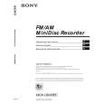 SONY MDXC800REC Owner's Manual cover photo
