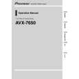 PIONEER AVX-7650/ES Owner's Manual cover photo