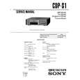 SONY CDP-S1 Service Manual cover photo