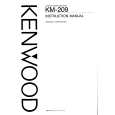 KENWOOD KM209 Owner's Manual cover photo