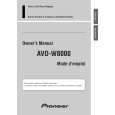 PIONEER AVD-W8000/UC Owner's Manual cover photo