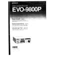SONY EVO9800P Owner's Manual cover photo