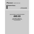 PIONEER AVIC-D3 Owner's Manual cover photo