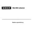 UHER VG850STEREO Owner's Manual cover photo