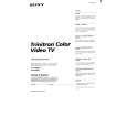 SONY KV-20VM20 Owner's Manual cover photo