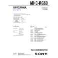 SONY MHCRG60 Service Manual cover photo