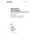 SONY D-EG7 Owner's Manual cover photo