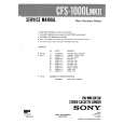 SONY CFS1000LMKII Service Manual cover photo