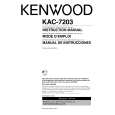 KENWOOD KAC-7203 Owner's Manual cover photo