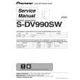 PIONEER S-DV940SW/KUCXJI Service Manual cover photo