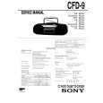 SONY CFD9 Service Manual cover photo