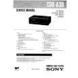 SONY CDX-A30 Owner's Manual cover photo