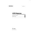 SONY CPJ-D500 Owner's Manual cover photo