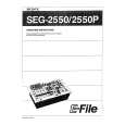 SONY SEG2550 Owner's Manual cover photo