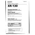 SONY XR-130 Owner's Manual cover photo
