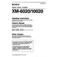 SONY XM-10020 Owner's Manual cover photo