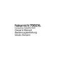 NAKAMICHI 700ZXL Owner's Manual cover photo