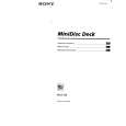 SONY MDS-S39 Owner's Manual cover photo