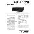 SONY TAF419R Service Manual cover photo