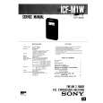 SONY ICFM1W Service Manual cover photo