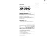 SONY XR-U660 Owner's Manual cover photo