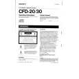 SONY CFD-30 Owner's Manual cover photo