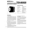 PIONEER TD-2001 Owner's Manual cover photo